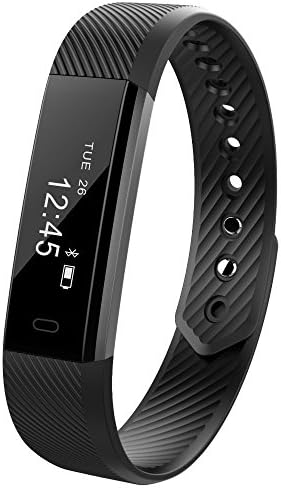 Upgrated Fitness Tracker Self-Timer Slim Smart Watch New Bracelet Bluetooth Call Reminder Calorie Counter Wireless Pedometer Band Sport Sleep Monitor Activity Tracker For Android iOS Phone (NEW Black)