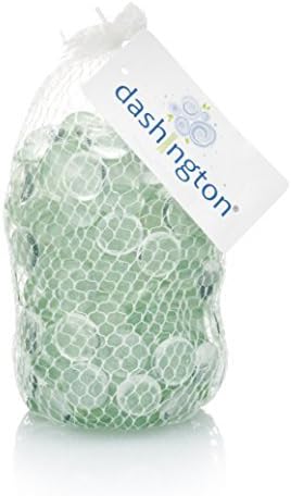 Dashington Flat Clear Marbles, Pebbles (2.5 Pound Bag) for Vase Filler, Table Scatter, Aquarium Decor, Gravel Accents 250-300 Marbles Per Bag