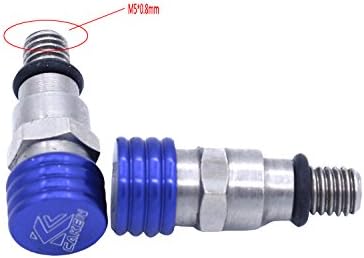 M5 0.8MM Blue Fork Air Bleeder Relief Valve Motorcycle Motocross For YZ85 YZ125 YZ250 YZ250F YZ450F WR250F WR450F Dirt Bike