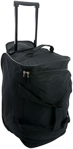 FunkyTravelbags Large Black 27" Wheeled Holdall, Suitcase Travel Bag