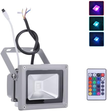IP65 Waterproof 10W IR Remote Control RGB LED Floodlight,colour changing Outdoor / Landscape Garden &amp; Indoor Lighting Floodlight.