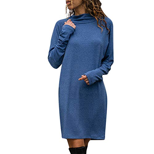 WUDUBE Femme Vintage Robe de Genous, Noël Robe Elegant Mini Robe de Party Robe de Soiree Rétro Robe Chic sans Manches Longues 1950S Robe Noël Jupe Robe de Bal