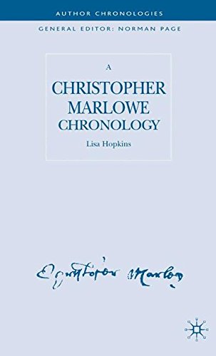 A Christopher Marlowe Chronology (Author Chronologies Series)