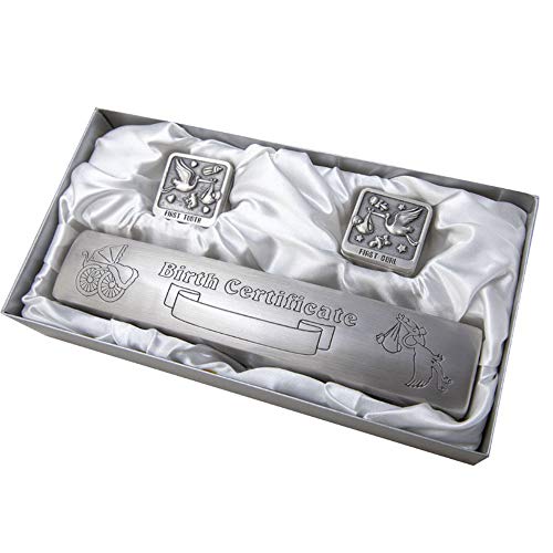 Preisvergleich Produktbild schmuckkästchen damen, europäische Retro-Geburtsurkunde Rohr laubwechselndes Babyhaarsammlung Aufbewahrungsbox Gold, Schmuck Aufbewahrungsbox