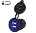 Produktbild XBSD 12 Volt USB-Auslass USB-Port Anker Auto Ladegerät USB-Solock-Motorrad-Abdeckung USB Outlet Automobil-USB-Ladegerät Sockel Dus-Auto-Ladegerät Vespa Zubehör USB-Zubehör USB-Anschluss Port für Auto