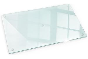 GENERIC Wallfluent Planche à Découper Transparente 52x30 cm Verre Trempé Protège Plan de Travail