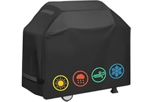 YOTOM Grillabdeckung, wasserdichte BBQ Grillabdeckung, 147,3 cm reißfeste und Anti-UV-Grill-Gasgrill-Abdeckung, kompatibel für Weber Char-Broil Nexgrill Grills und mehr
