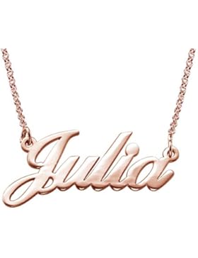 Namenskette aus 750er Roségold überzogenem Silber - personalisiert mit Ihrem eigenen Namen