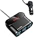 Produktbild Auto-Splitter Rocketek ® 120W 3-fach Verteiler Zigarettenanzünder-Adapter mit LED-Amperemeter und 2-Port-USB-Auto-Ladegerät für iPhone / Samsung / GPS und mehr