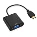 Produktbild HDMI zu VGA, vergoldete Active HDTV 1080p HDMI zu VGA Konverter Stecker auf Buchse Adapter Kabel für PC Notebook, stromlos, Raspberry PI Laptop, Beamer, HDTV, PS3, XBOX STB Blu-ray DVD