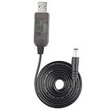 USB a DC Jack de alimentación Cable del cuerpo: 5.5 x 2.1 mm conector macho Jack, perfecto para el mini altavoz, ventilador USB, tableta o USB luces, etc.. a reciben alimentación de nuevo