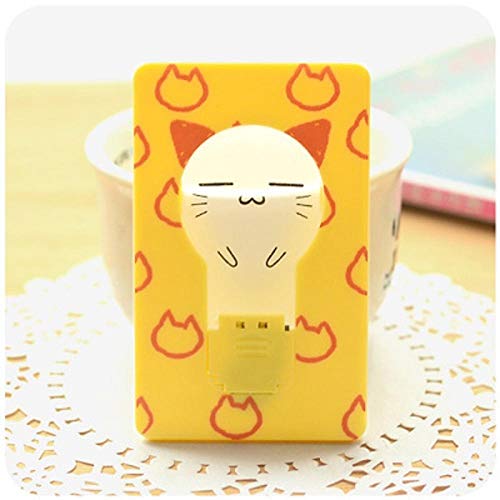 Preisvergleich Produktbild Kreative Batterie Nachtlicht ausgesteckt Karte Licht energiesparende Nachttischlampe leuchtende niedlichen Cartoon elektronische kleine Wandleuchte