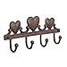 Produktbild Dibor - French Style Accessories for the Home Gusseisen Drei Herzen Wand montiert Haken Bord – Eine Ideale Geschenk (y960)