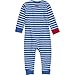 Joules Applique Fox Babygrow - Blue Stripe