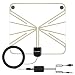 Produktbild Lovebay HDTV-Antenne mit Verstärker, Empfangsbereich 80 bis 161 km. – Freeview Digital-TV-Antenne mit Integriertem Verstärker, silberfarbenes Antennenpaddel, abnehmbarer Verstärker mit USB-Stromversorgung für guten Empfang, Auflösung 1080P, und ca. 4 m langes Koax-Kabel [Verbesserte Version].