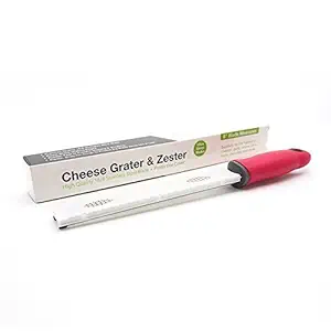 Baskety FDA Stainless Steel Zester, Cheese Zester, Lemon Zester Grater, Kitchen Tool for Ginger, Citrus, Nutmeg, Potato, Vegetable & Fruit