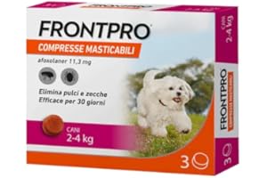 CENTROVETE Antiparasitaire à croquer pour chiens de 2 à 4 kg - 3 comprimés FRO-NTPRO