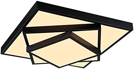 DDNL Morden Geometry Creative Ceiling Light,LED Energy Saving Flush Mount Ceiling Lamp for Living Room, Bedroom,Dining Room,Kitchen,Hallway,Bathroom, D40*H40cm,Black