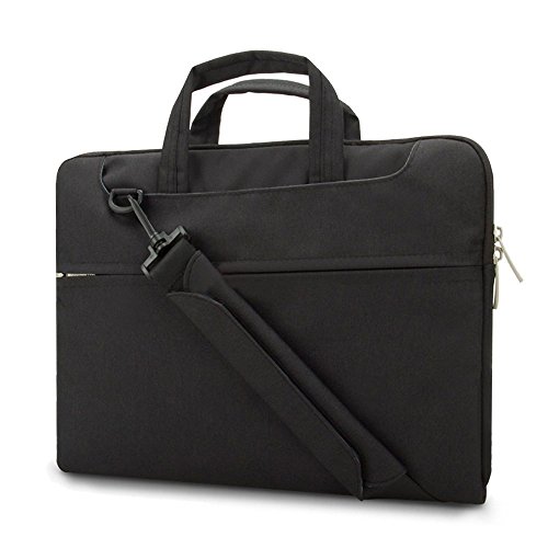 Vanwalk 13,3-Zoll-Laptop wasserdichte Aktentasche Schultertasche Tasche Hülle für 10 bis 13,3 Zoll Laptop / Tablet / Notebook / Macbook Pro / Air (13 bis 13,3 Zoll, Schwarz) - 2