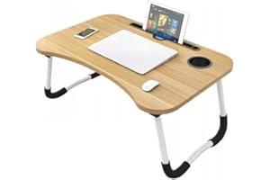 Ecarla STL01WZ1 stojak na laptopa, składany, 60 x 40 cm (kolor drewna)