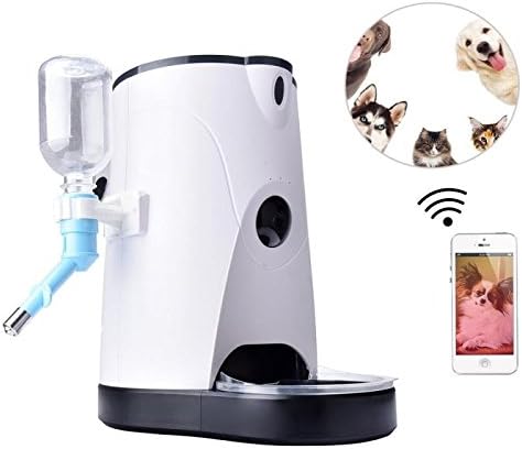Sairain Automatic Pet Feeder For Dogs (Medium And Small) And Cats Automatic Dispenser With Voice Reminding And Timer Programmable Live Video Broken Network Protection
