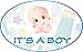Produktbild It's A Boy Baby Born Hochwertigen Auto-Autoaufkleber 12 x 8 cm