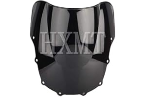 HXMT Pare-brise pour moto Kawasaki ZZR400 ZZR600 ZZR 400 ZZR 600 1993-2007 (Noir)