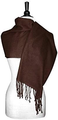RK Essentials | Plain Pashmina’s Featuring Tassel Edging (Chocolate)
