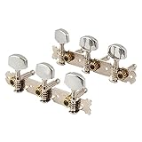 Color:plata SODIAL(R) Guitarra Clavijas de Afinacion Cabezas de MaquinaPeg 2 Pcs