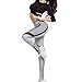 Produktbild YunYoud Frauen Yoga Hose Frau Hohe Taille Fitness Gamaschen Laufen Sport Hose Sport Leggings Damen Fitness Hose Trainieren Yoga-Hose Blickdichte Sporthose Elastische Dünne Hosen (Asien L, Grau)