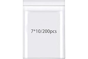 ‎RSHUHX Rshuhx Druckverschlussbeutel Klein Beutel 160μm (Beidseitig) 200Stück 70mmX100mm Wiederverschliessbar Wasserdichter Plastikbeutel VerschließbarTütchen Polybeutel mit Druckverschluß