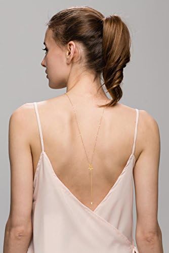 OUMOU Dainty Letter Star Lariat Necklace Simple Y Necklaces Pendant Layering Chain - Versatile Can be used as Bracelet Anklet Multiple Layer (Gold (Star))