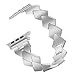 Produktbild MoKo Armband für Apple Watch 44mm / 42mm Series 4/3/2/1 Band, Kristalldiamant Uhrenarmband Ersatzarmband Handgelenk Strap mit Werkzeug, Armbandlänge 140mm-206mm, Silber