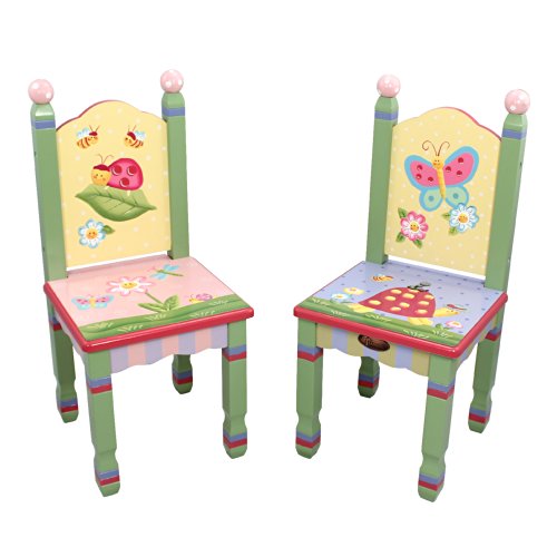 Fantasy Fields by Teamson  Magic Garden Childrens Wooden Toddler Playtime Set of 2 Chairs KYW-7484A2