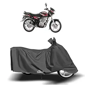 Black Hill Quality 100% Polyester Two Wheeler Body Cover for Bajaj Discover 125 (Grey)