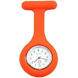 zhouba Cute Silikon Krankenschwester Uhr Brosche Fob Pocket Tunika Quarz-Uhrwerk Armbanduhr