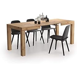 Mobilifiver Mesa de Cocina Extensible, Modelo First, Color Madera Rustica, 120 x 80 x 76 cm