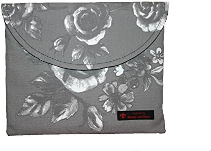 Tablet PC/iPad Cover with Roses Design Grey Case Bag Roses Grey Gothic TPH011