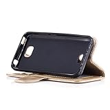 BONROY® Huawei Y5C Hülle ,Maple Leaf Prägemuster Folio Schutzhülle Tasche PU Leder Schale Tasche Magnet Silikon Back Cover Etui Standfunktion Handytasche Slim-Schutzhülle Mit Karten /Geldscheinfach Handy Etui Flip Tasche Für Huawei Y5C - 