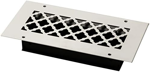 SteelCrest BTU10 X 4SWHH Bronze Series Designer Wall/Ceiling Vent Cover, with Air-Volume Damper, and Mounting Screws, White