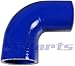 Produktbild LLK Schlauch Ladedruckschlauch 90 Grad Bogen 70mm Ø Silikon BLAU
