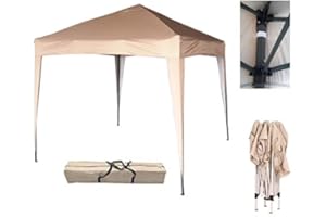 MCC DIRECT 2x2m Pop-up Gazebo Waterproof Outdoor Garden Marquee Canopy No Sides (beige)