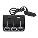 Produktbild Jasnyfall 1.2A Doppel-USB-DC-Autoladegerät mit 3-Wege-Mehrfachsteckdose-Zigarettenanzünder-Schwarz