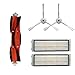 Produktbild Sansee Zubehör Ersatzteil Set (5-teilig) für Xiaomi Roborock S50 S51 Saugroboter Roboter-Staubsaugerteile, 2 Filter + 1 Hauptbürste + 2 Seitenbürste, für XIAOMI Robot Vacuum (Set)