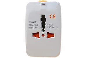 All in One Universal Power Adapter. Worldwide Travel Adaptor with Surge Protector. International Travel Adapter.