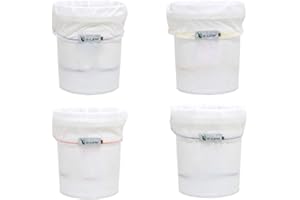 G-LEAF Lot de 4 Sacs à Bulles Tout en Filet 1 Gallon (7.5 Litres) - Filtrants en Maille Réutilisables pour Glace à Bulles avec Tamis de Séchage et Sac de Transport