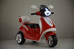 Xpark Toys Baby Scooter Battery Operated Ride on Bike with Music and Light for Baby Boy and Baby Girls Upto 4 Years (Red) XP-04-102