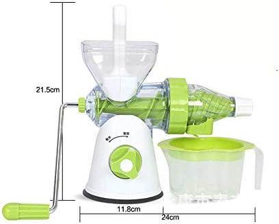 TKFY Fruit juicer Semi-automatic hand juicer Multifunction Suitable for ice cream milkshake Shellless fruit Household Small portable belt (green + white) 310.8 × 120 × 210.5mm
