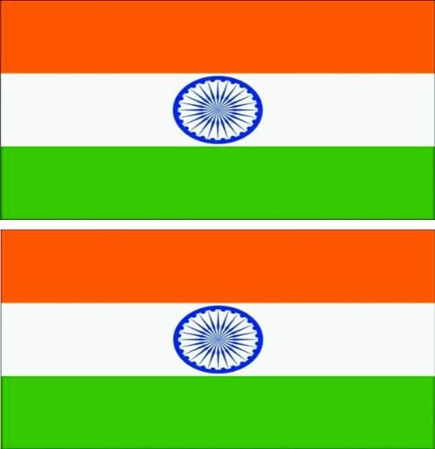 Indian Flag Car Decal: Large (Pack of 2)
