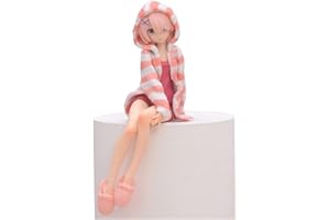 Zhongkaihua Figura de anime Rem y Ram Figura de acción Rem y Ram Figura de acción Anime Noodle Stopper Sitting Model Creative Statue Collection Decoraciones